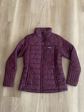 Patagonia Nano Puff Jacket XS Burgundy Packable Lightweight Insulated Coat